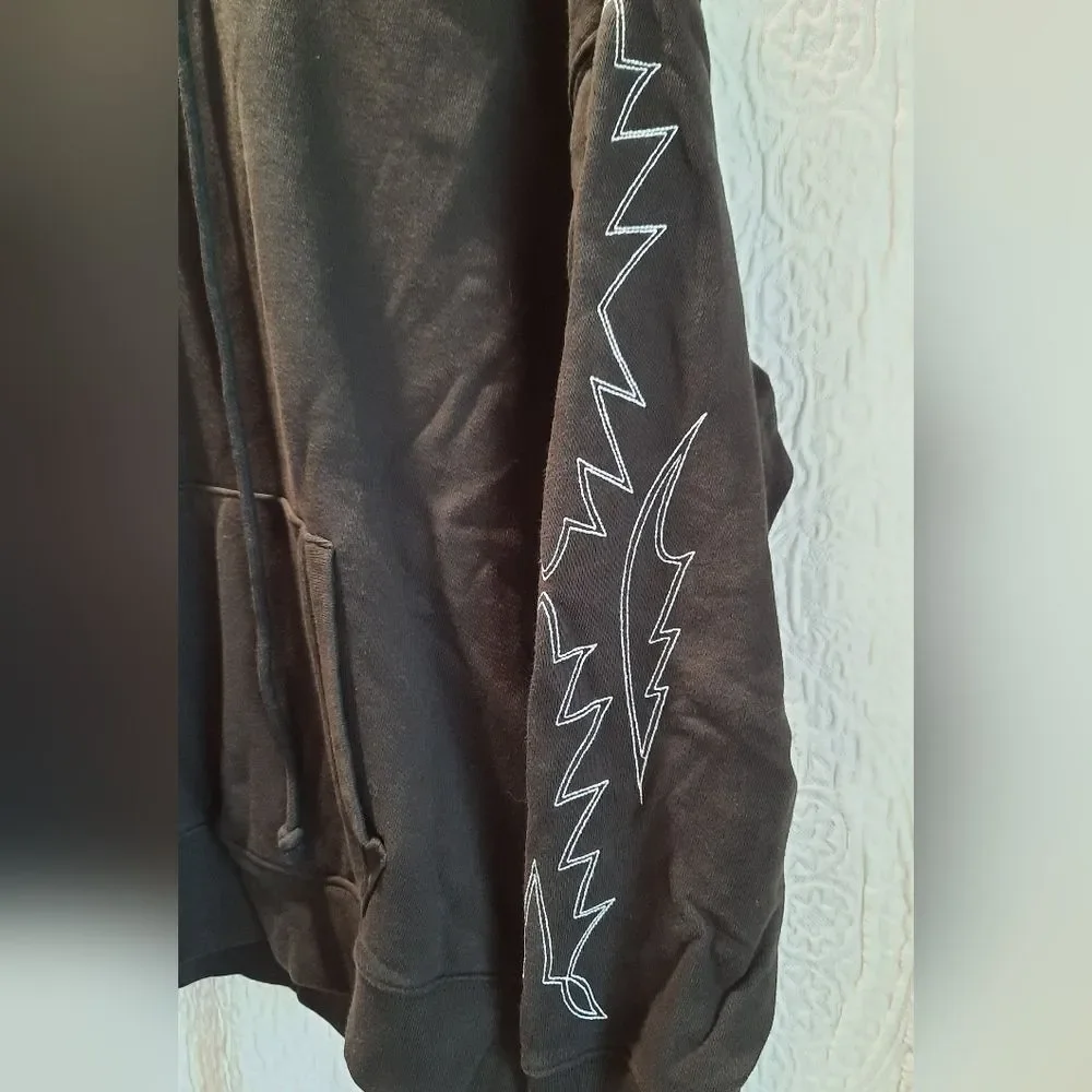 Levi's Mens Hoodie Medium Black Lightening Design Casual Classic Comfort